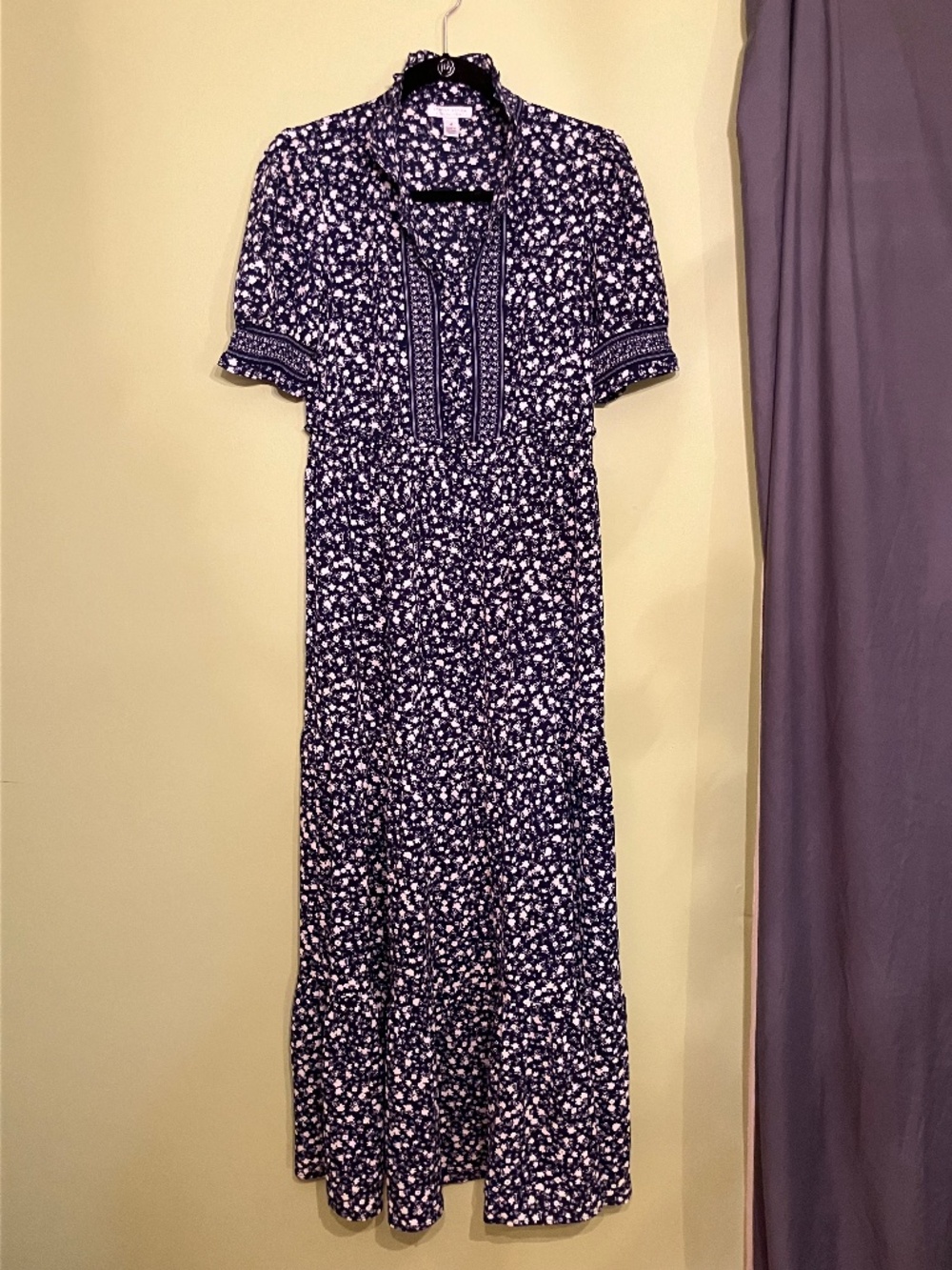 London Style Collection Smocked Midi/Maxi Dress (US WOMENS 4)